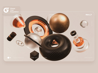C4D Exercise c4d ui 品牌 海报 设计