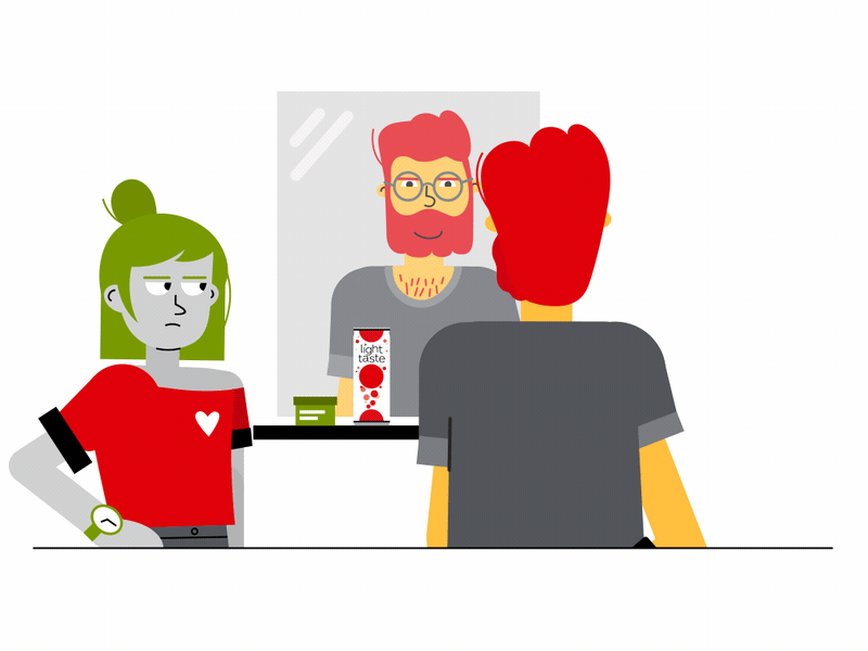 Morning routine 2d animation anime bathroom coca coke couple design hair illustration motion wait