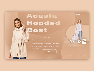 Сoat store design framer photoshop ui web