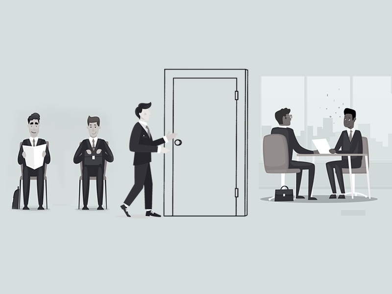 The Iconic Interview SetUp adobe photoshop auxesis infotech design graphic design illustration illustrator interviews jobs office scenario