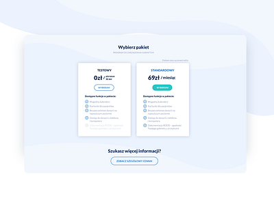 Zapiszsesje - price list clean design ui ux web webdesig