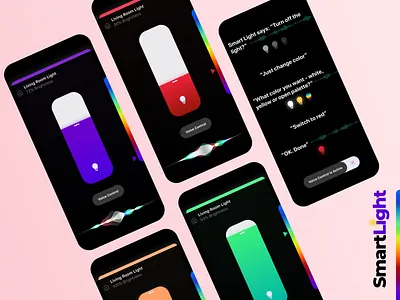 Smart Light Voice Control color interface led lights smart smart home smart home app ui voice voice assistant
