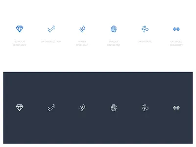 Icons Lens Protect+ branding design iconography icons identity lenses retail simple