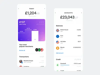 New banking app account app bank bank card banking app concept interface ios app mobile