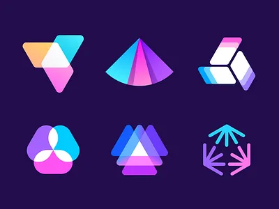 Albums logo concepts ( for sale ) a letter photo monogram album photos videos layer brand startup identity speed branding future cosmos space futuristic logo icon logos mark motion trinity fold arrow social network people connection technology app triangle hexagon vadim carazan brands