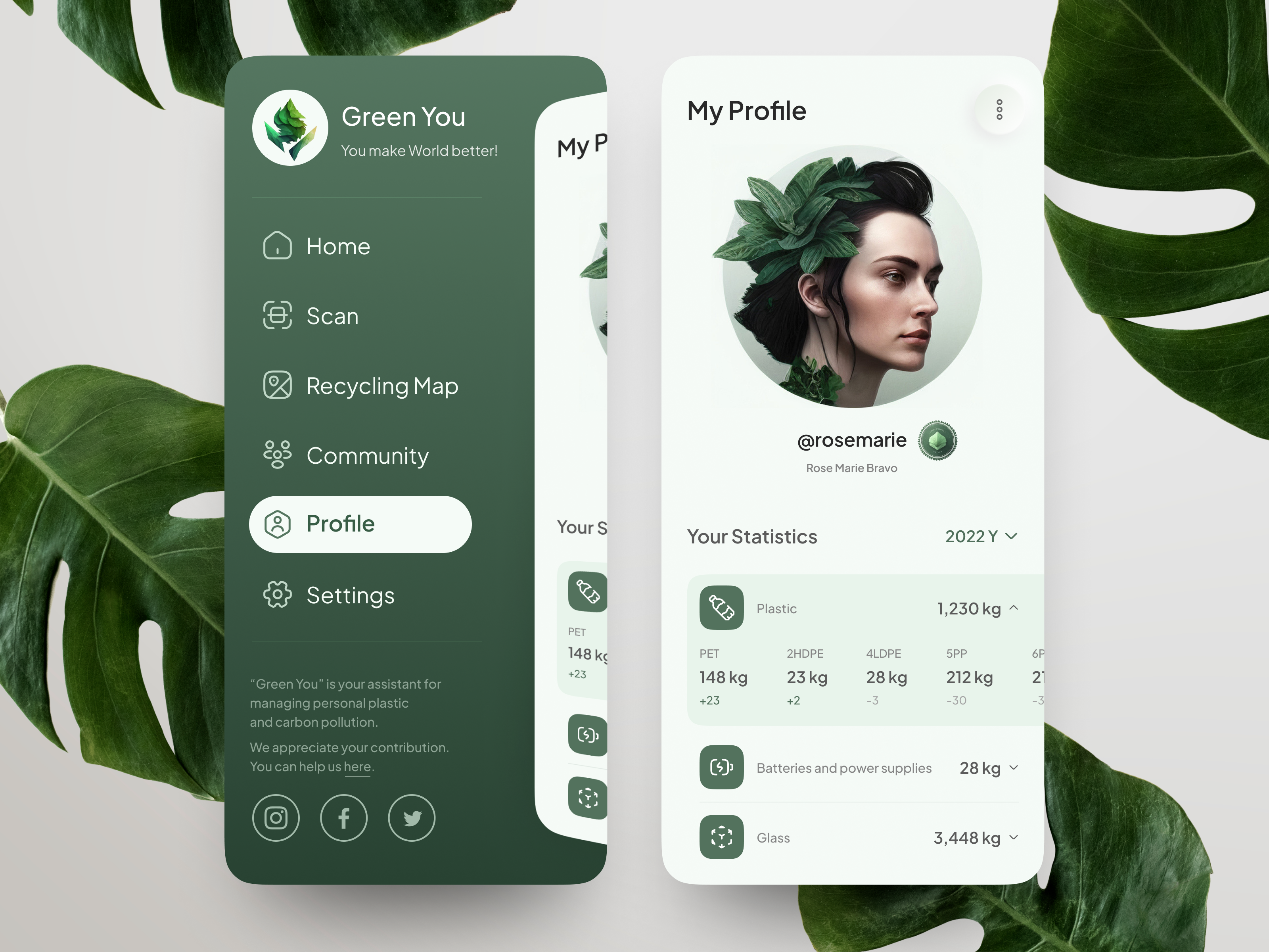 Example of App "Green You" (concept)