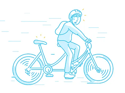 Looks like we lost you for a second... app cycling design fun illustration tech vector