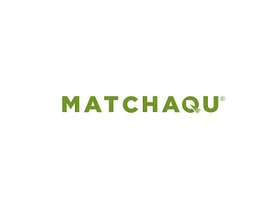 MATCHAQU LOGOTYPE brand branding design lettermark logo logo design logodesign logogram logotype monogram negative space