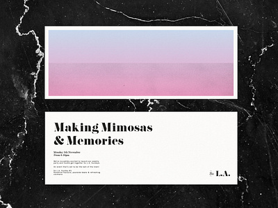 So L.A. Invite bar branding copywriting design gradient illustration logo los angeles restaurant sunset typography