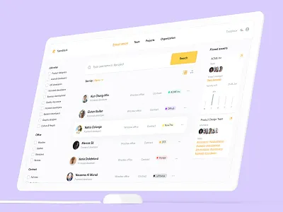 TeamStack - People listing, alternative dashboard view app dashboard flat listing simple ui ui design ui ux web app web apps web design