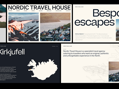 Web concept for Nordic Travel House graphic design layout typography ui web design