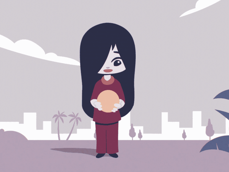 play ball 2d animation ball boy children fun girl illustration innocence kids motion play run traditional animation yellow