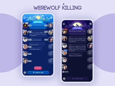 Werewolf Killing game ui mouse drawing sketch ui ux
