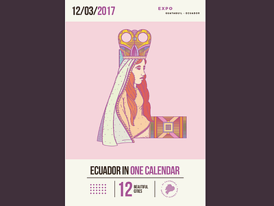 Poster L of Loja City branding character city color editorialdesign font handmade illustration design illustrations illustrationçposter letter lettering logo pantone poster art type typo typography vector women