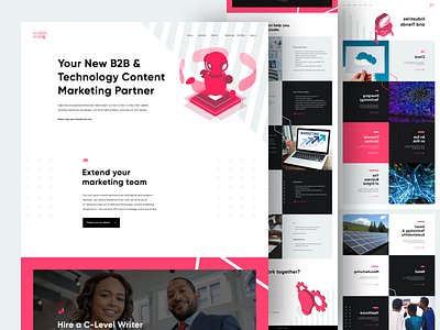 Scribble Studio — Website Design apple art branding business clean clean design copyright copywriter design flat grey illustration minimal pink red redesign typography ui ux vector