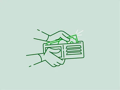Money Moves design icon iconography illustration line money wallet
