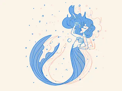 Mermaid Drinks abstract animation art artestic beautifull character concept creative creature design dragon fantasy flat icon illustration logo mermaid nature painting vector