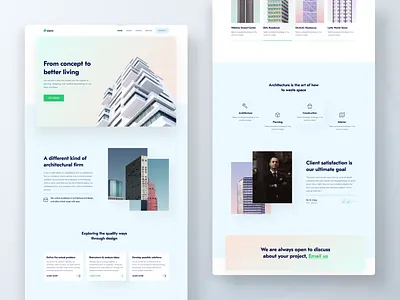 Architecture Firm 2019 app architechture architectural architecture firm branding gradient color identity landing page landing page design minimal modern design popular design product design trending design typography ui ux webapp design website design