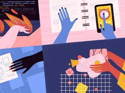 Eisenhower Matrix editorial illustration productivity project management todoist twist work