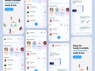 Social media communication startup chat app design business chat chat app chatting app communication dating app facebook file sharing instagram ios app design message app messaging app messenger social social app social media social media app social network social site startup