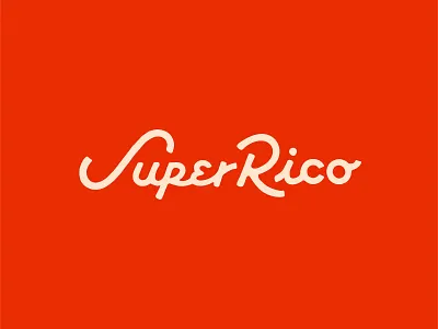 Super Rico : Dos brand branding colombian cursive food hospitality lettering logo logo design logotype orlando restaurant script super type typography wordmark