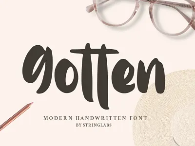Gotten - Modern Handwritten Font calligraphy calligraphy logo font handdrawn handlettering handwritten lettering logotype script typography