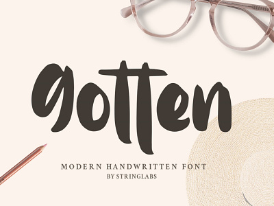Gotten - Modern Handwritten Font calligraphy calligraphy logo font handdrawn handlettering handwritten lettering logotype script typography