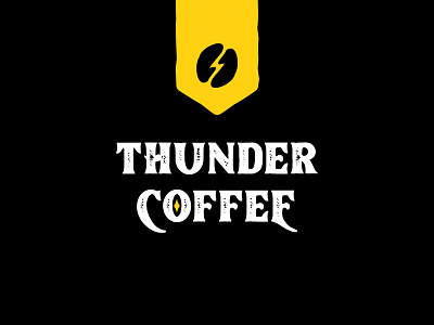 Thunder Coffee - Logo Design & Packaging abstract brand identity cafe cafe logo coffee coffee bean coffee bean logo coffee logo coffee packaging logo logo design modern thunder thunder logo