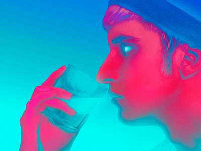 Neon Surrealism - Glowhisky body colored colors cyberpunk drink glowy neon neon colors neon surrealism photography portrait retro surrealism whisky