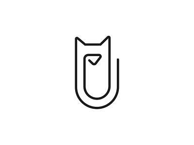 Cat clip animal brand branding cat clip design document elegant graphic design illustration line linear logo logo design logotype minimalism minimalistic modern office pet