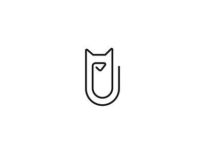 Cat clip animal brand branding cat clip design document elegant graphic design illustration line linear logo logo design logotype minimalism minimalistic modern office pet