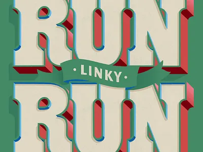 Run 3d type custom type hand lettering ipad lettering lettering type