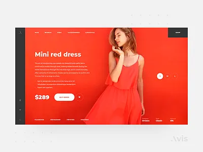 Product page template | Avis UI Pack buy clean dailyui design e commerce flat fullscreen interface minimal product product page products template ui ui kit ui kits ux web webdesign website