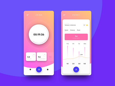 Running App app mobile mobile ui run running training ui