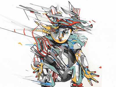 Estranged Ino design drawing graphite illustration pencil