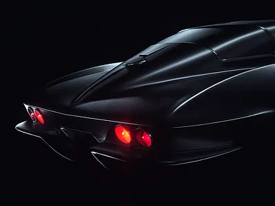 Back in Black - Corvette Stingray 3d 3dart art artdirection automitive behance c4d car cars cgi cinema4d creative dark design direction lighting octane project render