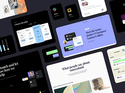Suncealand components design digital digital product landing landing page library music widget onepage pastel colors podcast podcast widget ui ui kit ui library ux web webdesign website