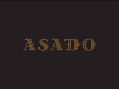 Asado branding design handlettered handlettering identity illustration logo mark restaurant taco tacos typography western wings