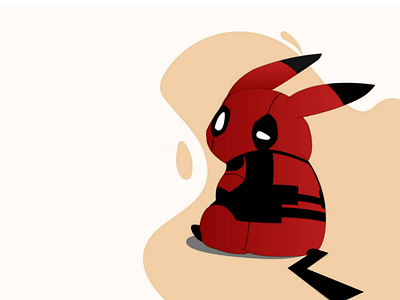 Pikachu x Deadpool adobe art design drawing idea illustration pikachu ui ux