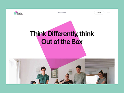 Out of the box Design studio animation app company website design studio figma design interaction landing page landing page design minimal motion graphics prototype animation ui ui animation user interface ux web design website website animation website development