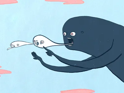 Monster Number 60 brush character drawing illustration ink monster photoshop strange