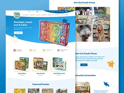 Cobble Hill Puzzles Ecommerce ecommerce ecommerce design homepage landing page online store puzzle store volusion website