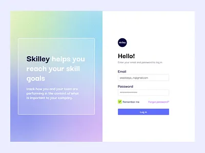 Log in button daily ui gradient log in login password registration sign up signup ui web