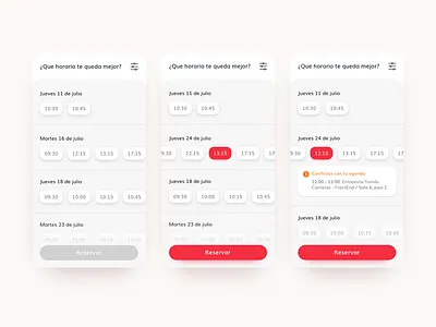 Appointment reservation alert dailychallenge dailyui filter flash message menu menu bar message mobile reservation slider ui uidesign ux