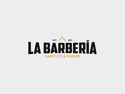 La Barbería brand design brand identity branding design flat isotype logo logo design minimal typography vector