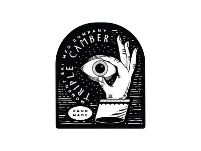 Eye See You badge design eyes graphic design hand hand made handmade illustration illustrator moment ski ski company ski design ski season skiing triple camber