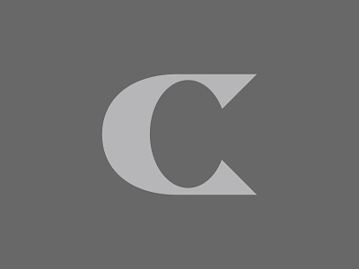 "C" Mark c lettering logo mark type