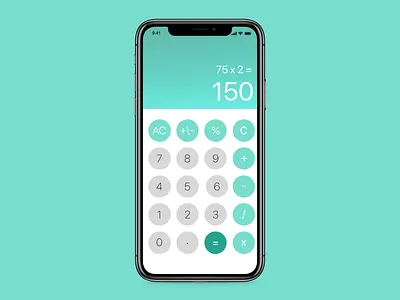 Daily UI 004: Calculator app branding calculator dailyui dailyui004 dailyuichallenge design flat icon ios minimal mobileapp mobileappdesign productdesign typography ui uidesign ux uxdesign