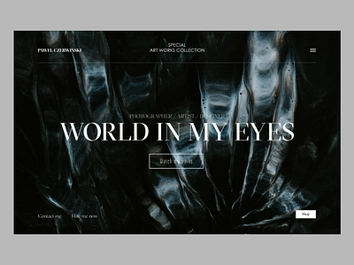 WORLD IN MY EYES 3d art art artwork design flat hero landing ui ux web website