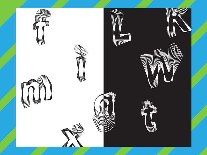 Warped Letters avenir next illustrator typography vector warped